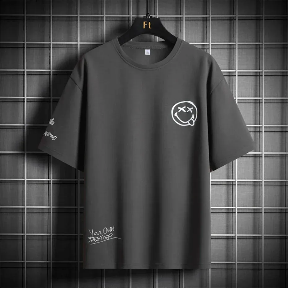 Men's Streetwear T-Shirt - Summer Casual Short Sleeve Top