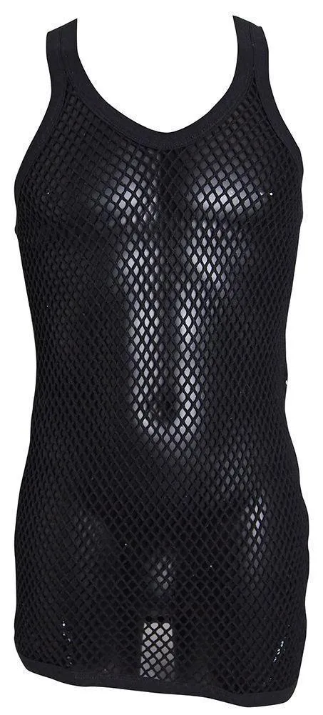 Mens String Mesh Vest 100% Cotton Mesh Fish Net Fitted String Vest Size-M To XL