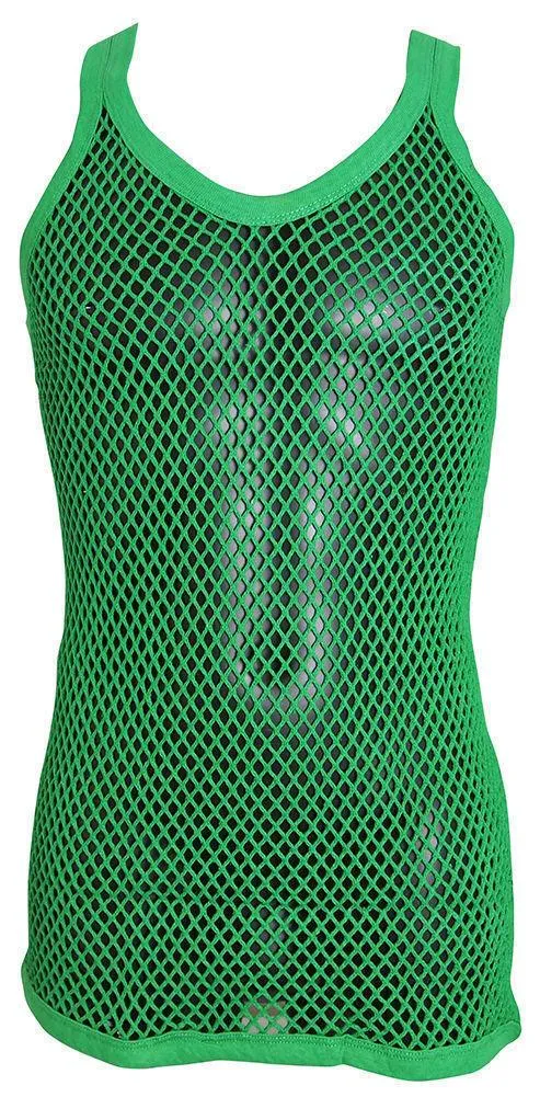 Mens String Mesh Vest 100% Cotton Mesh Fish Net Fitted String Vest Size-M To XL