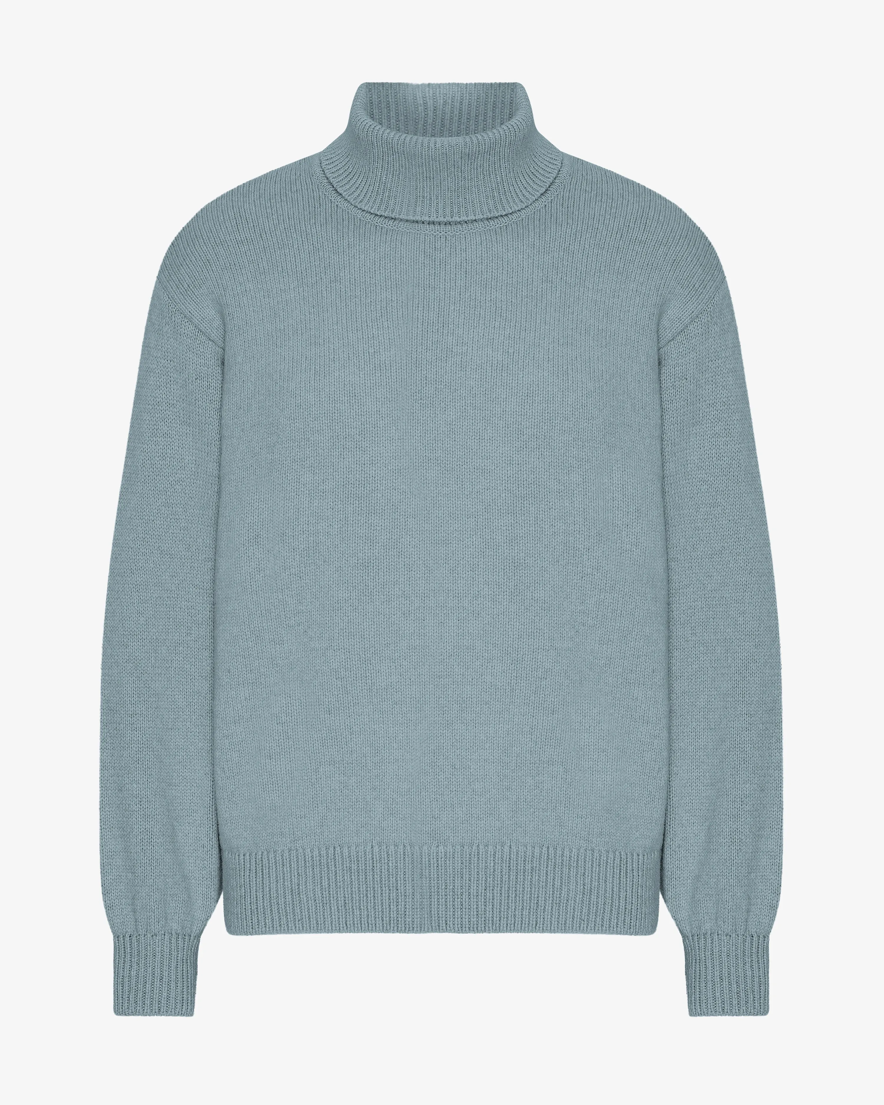 Merino Wool Turtleneck - Stone Blue