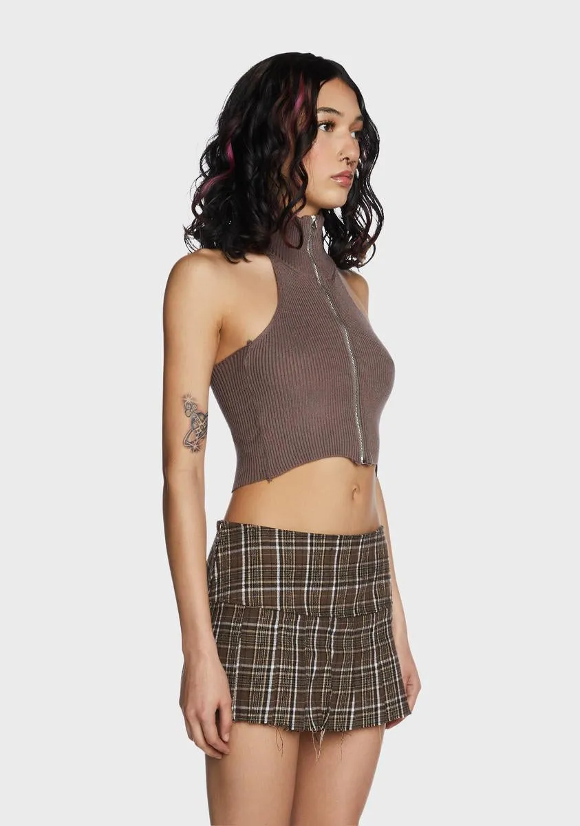 Mocha Stayin' Quiet Turtleneck Top