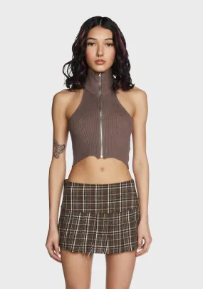 Mocha Stayin' Quiet Turtleneck Top