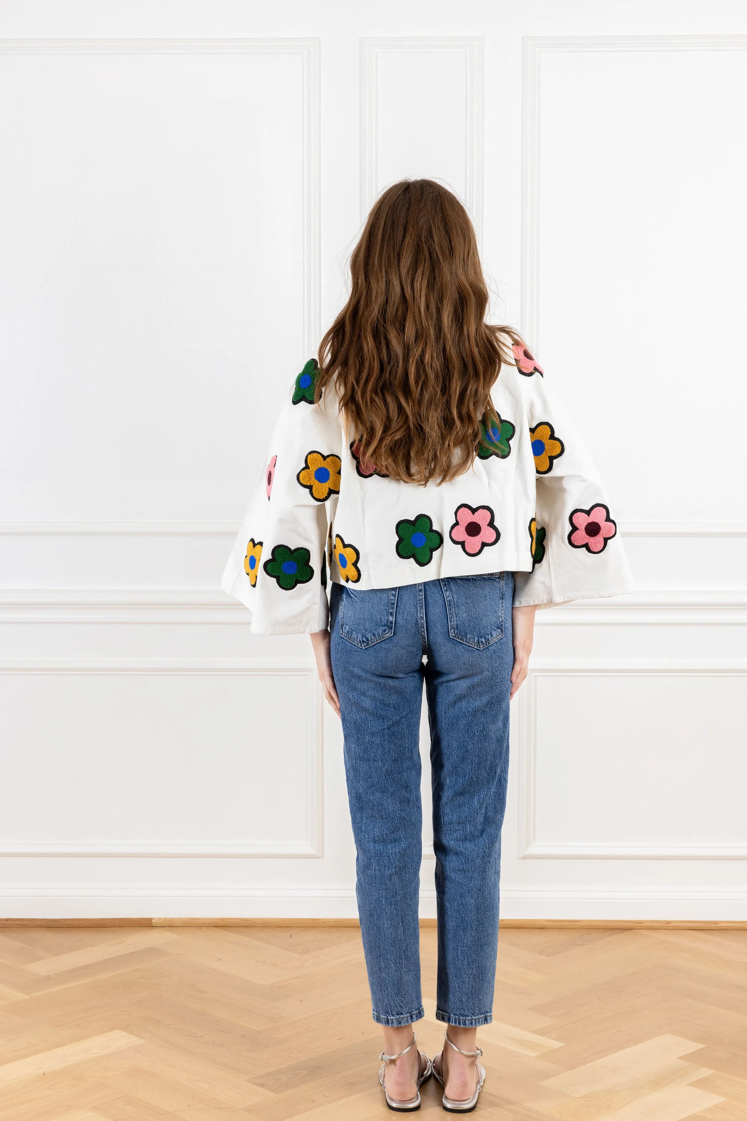 Mod Floral Patch Cropped Jacket