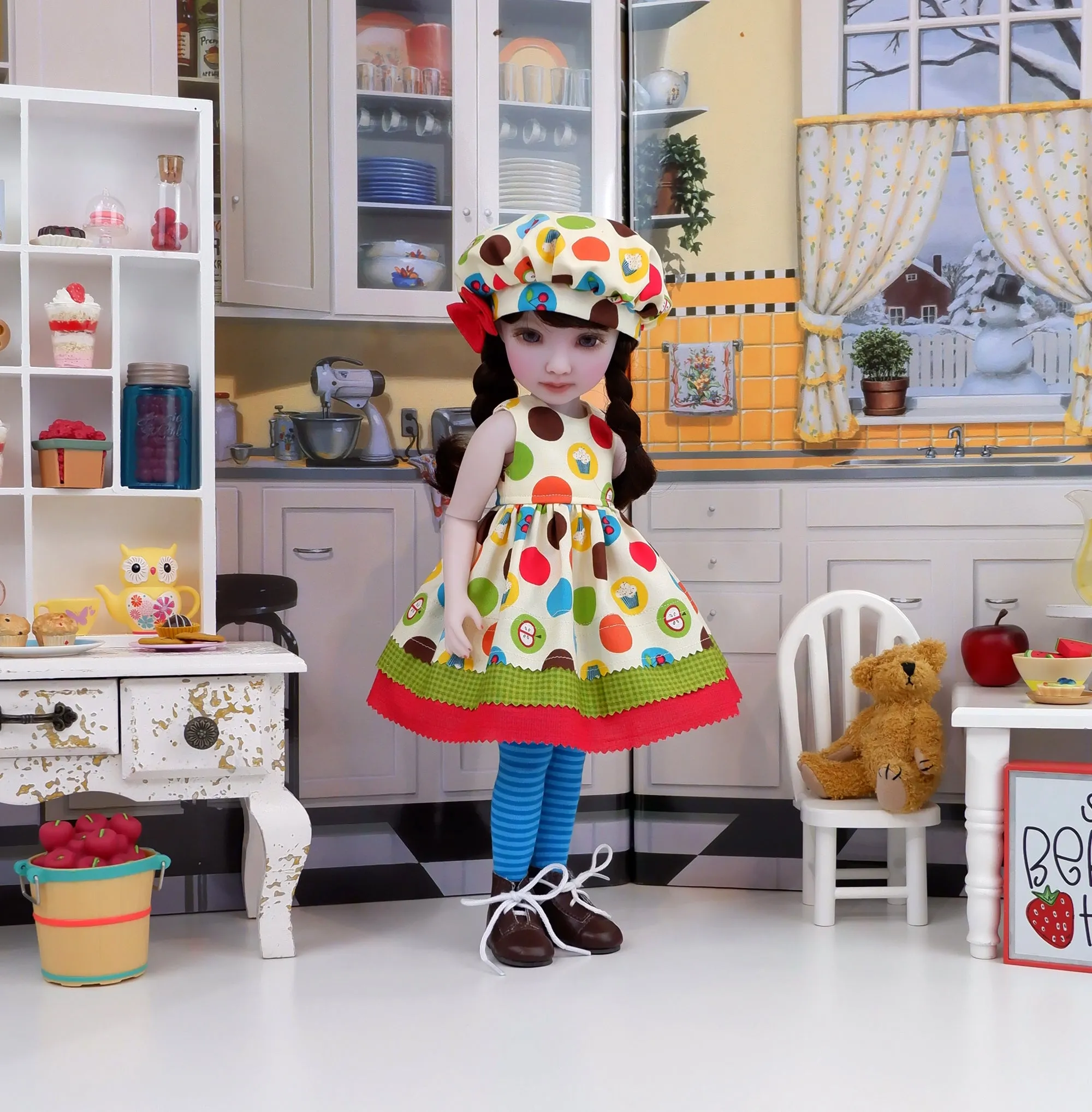 Morning Muffins - dress with boots for Ruby Red Fashion Friends doll