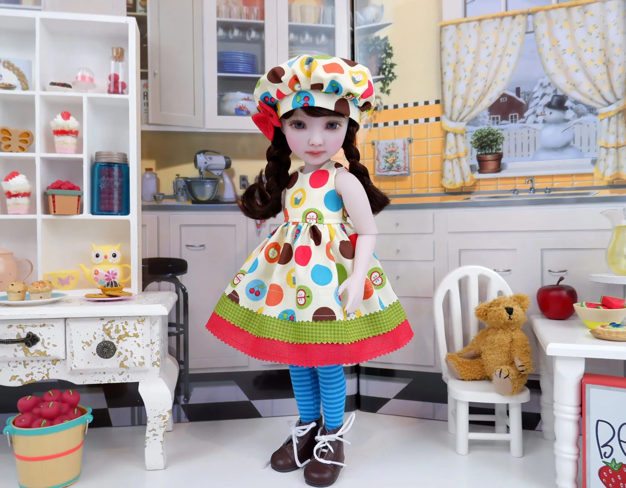 Morning Muffins - dress with boots for Ruby Red Fashion Friends doll