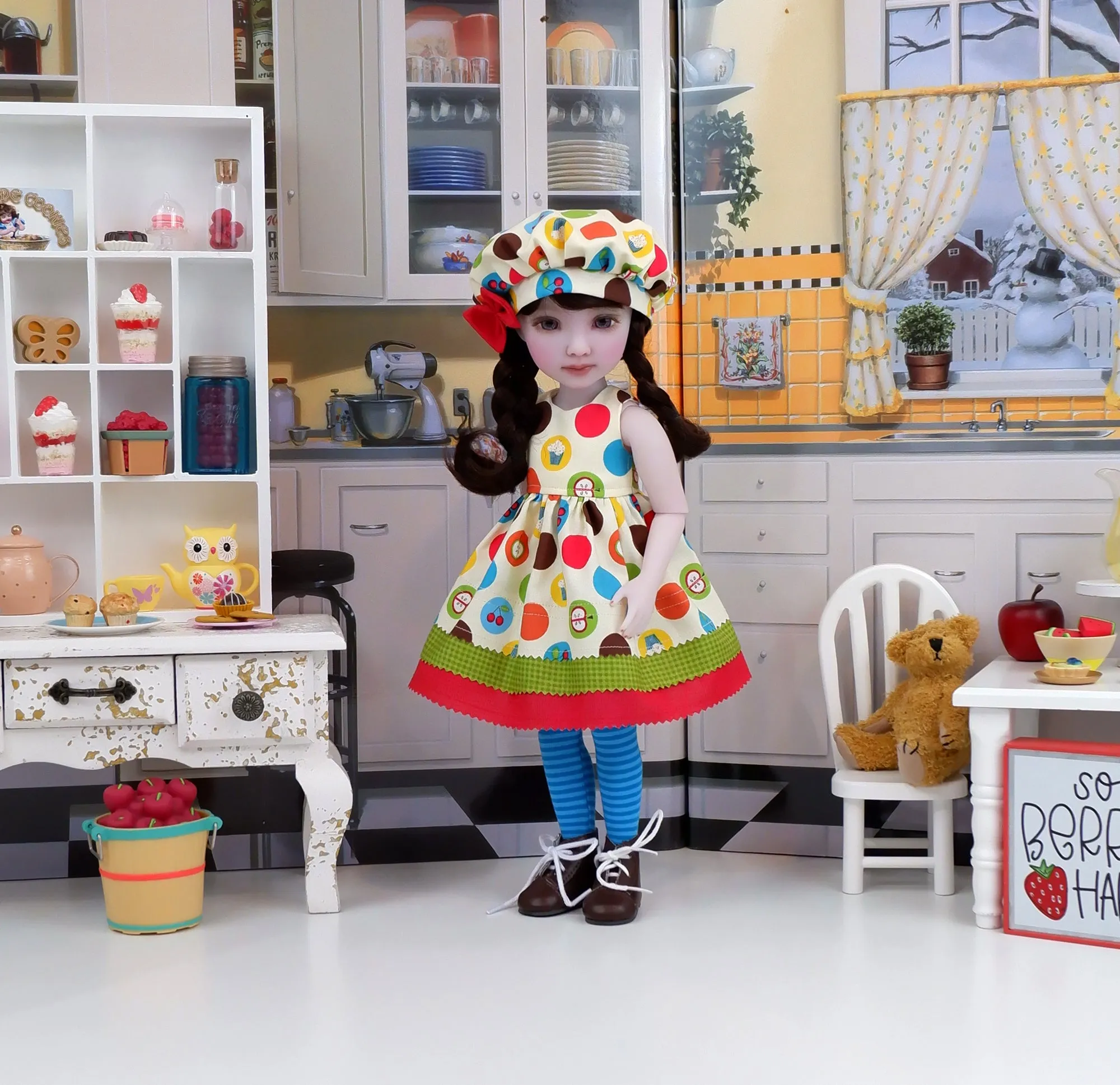 Morning Muffins - dress with boots for Ruby Red Fashion Friends doll