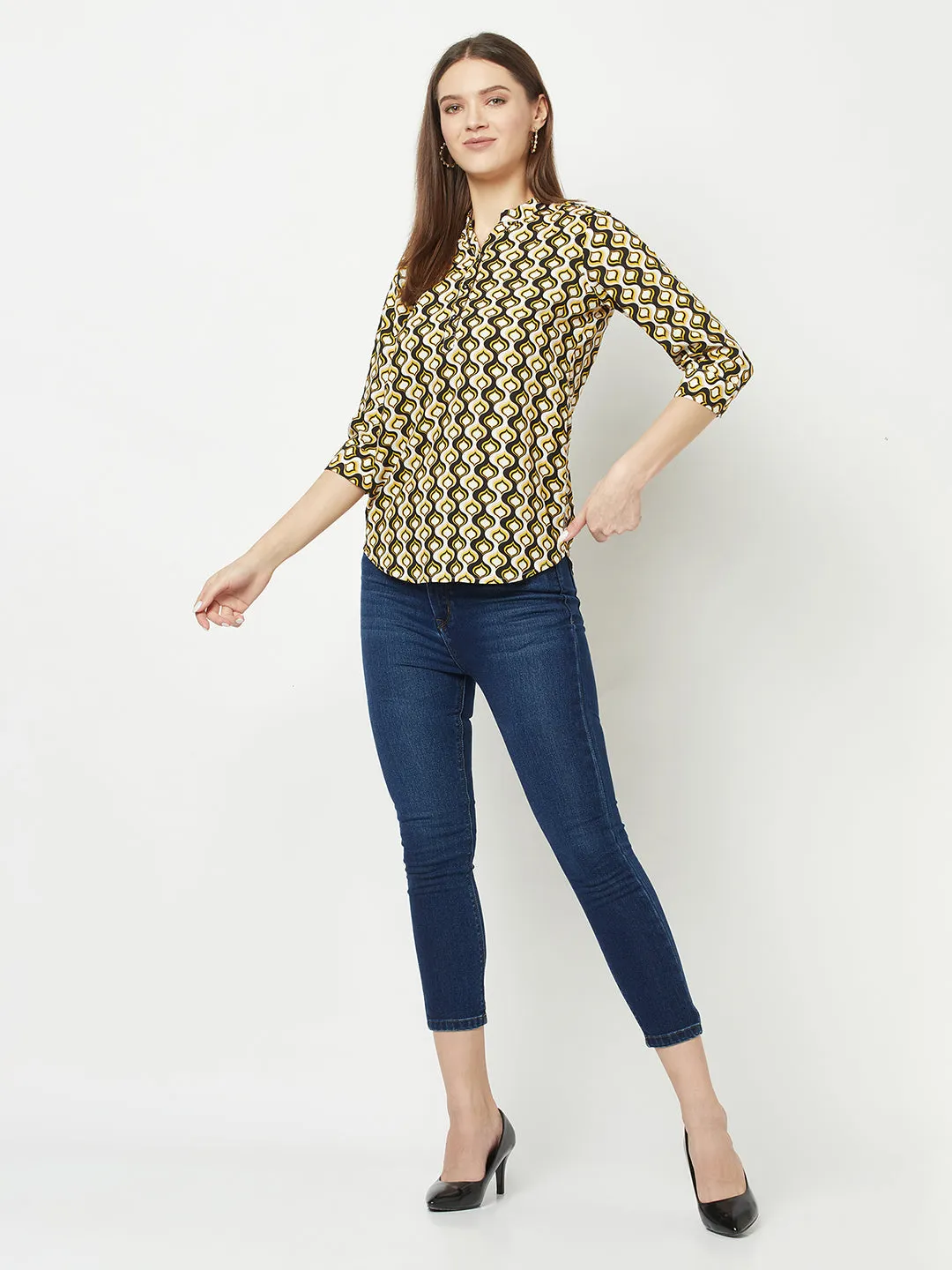 Motif Printed Top