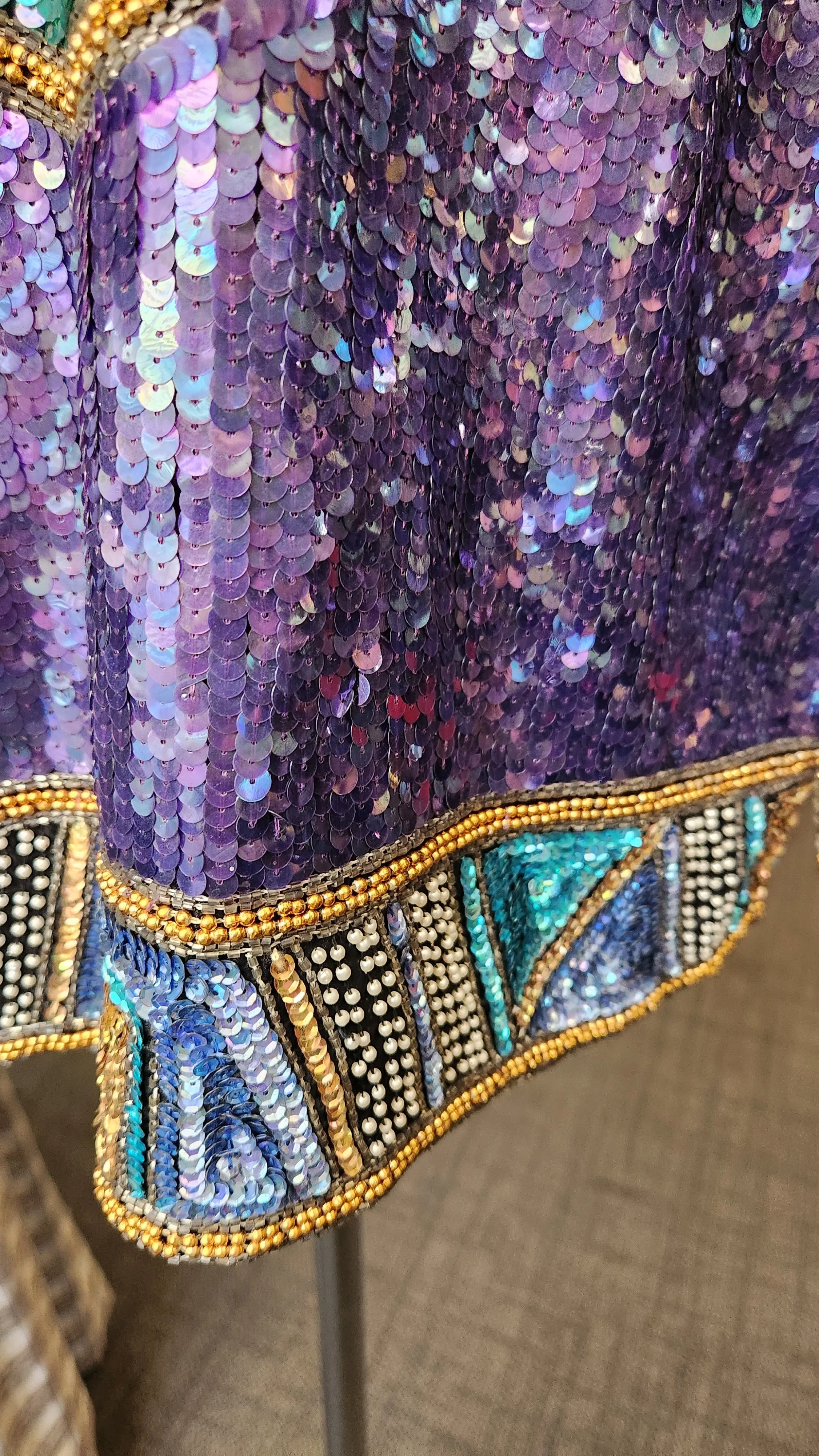 Multicolor Laurence Kazar Sequin Jacket
