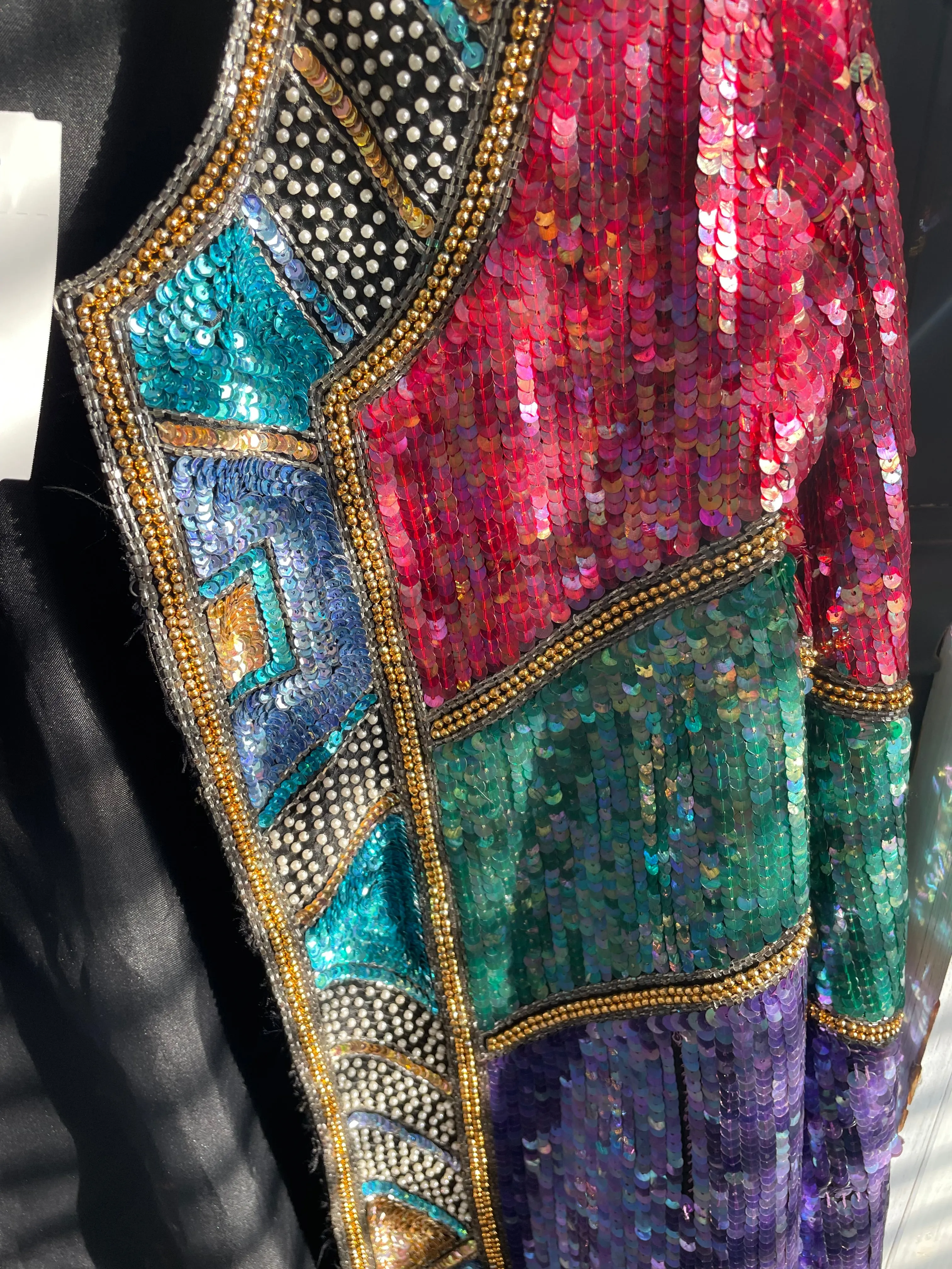 Multicolor Laurence Kazar Sequin Jacket