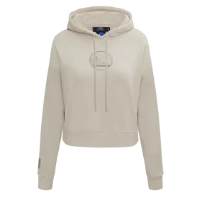 NBA GOLDEN STATE WARRIORS NEUTRAL WOMEN'S CROPPED PO HOODIE (TAUPE)