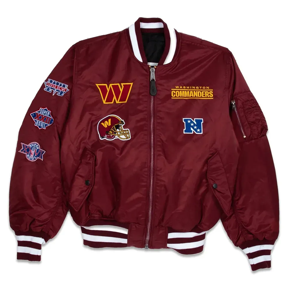 NFL Washington Commanders Satin Jacket For Men & Women