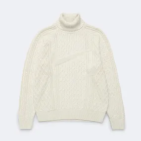 NikeLab Cable Knit Turtleneck Sweater - Light Bone