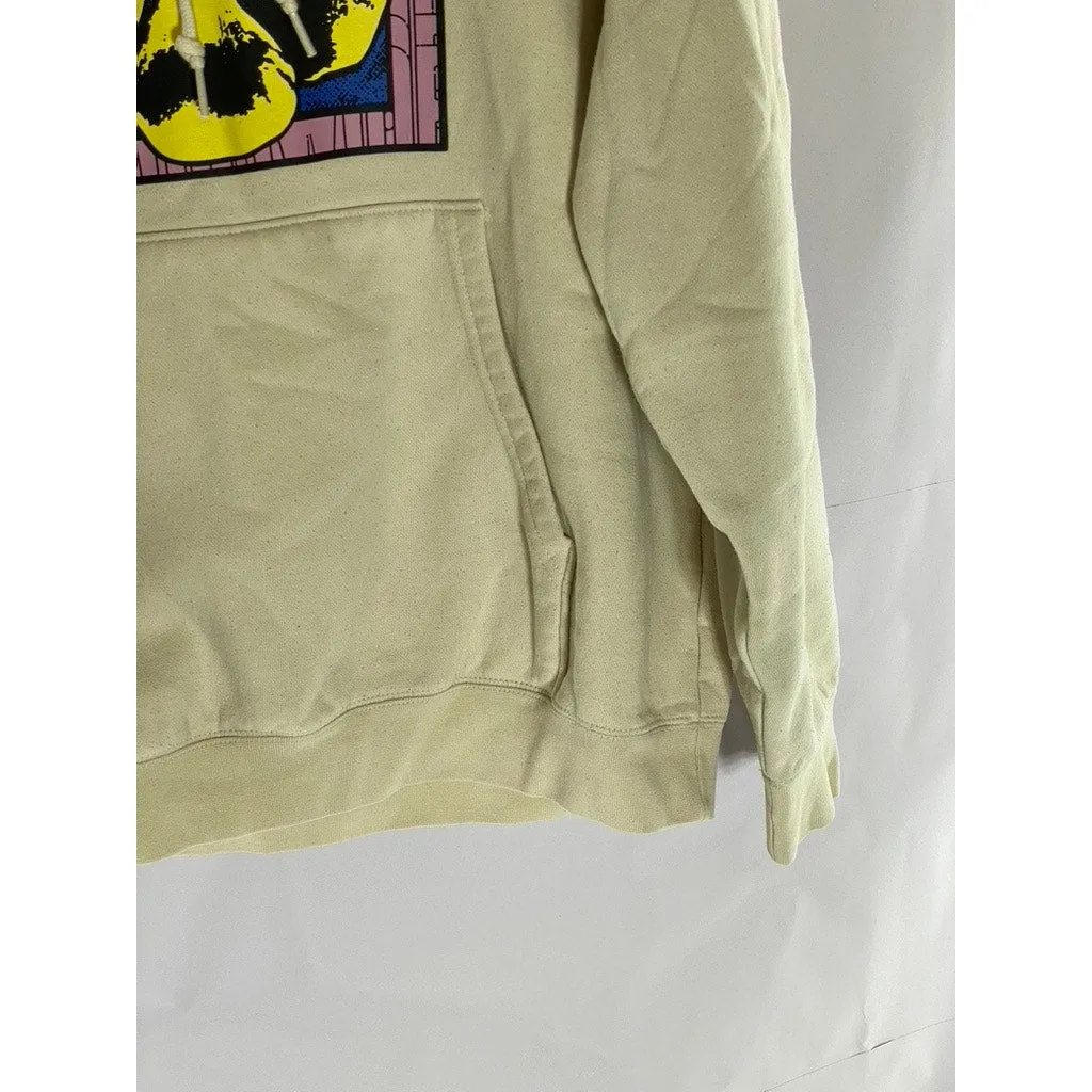 OBEY Men's Beige We Make The Flowers Grow Graphic Hoodie SZ M