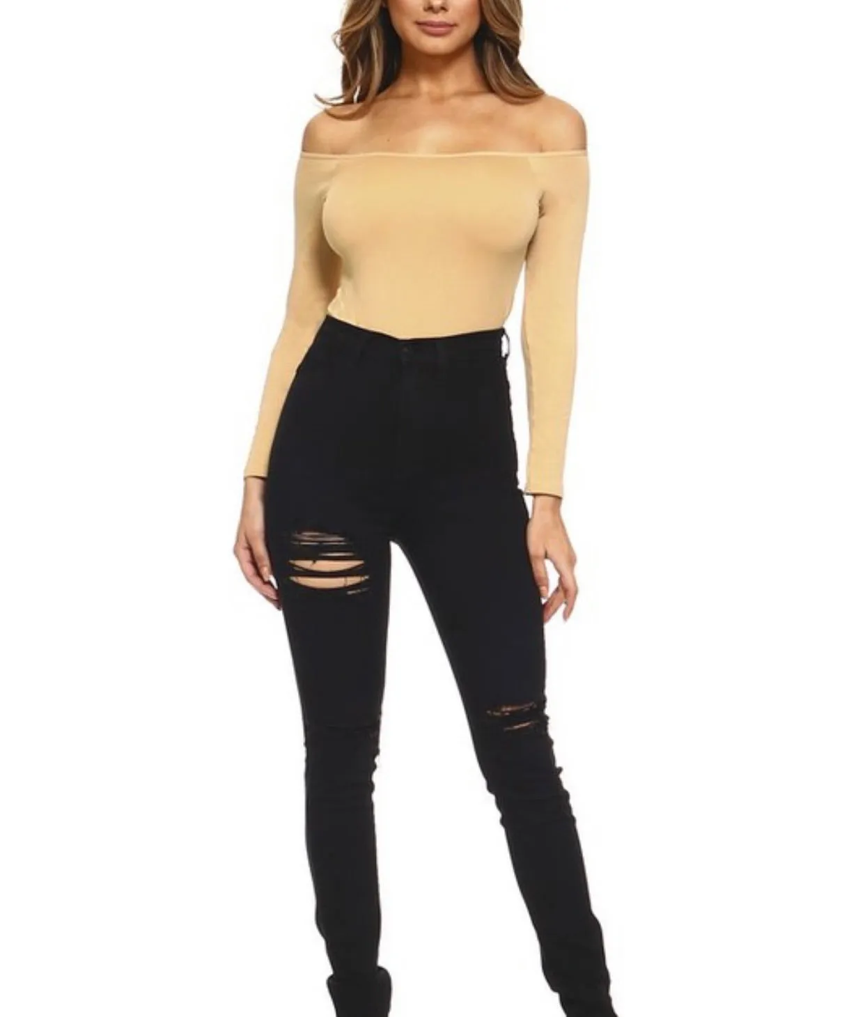 OFF THE SHOULDER BASIC BODYSUIT