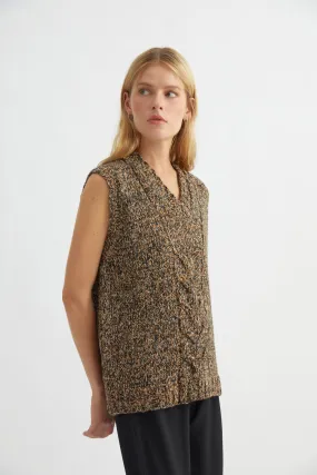Orange Marl Wool Vest