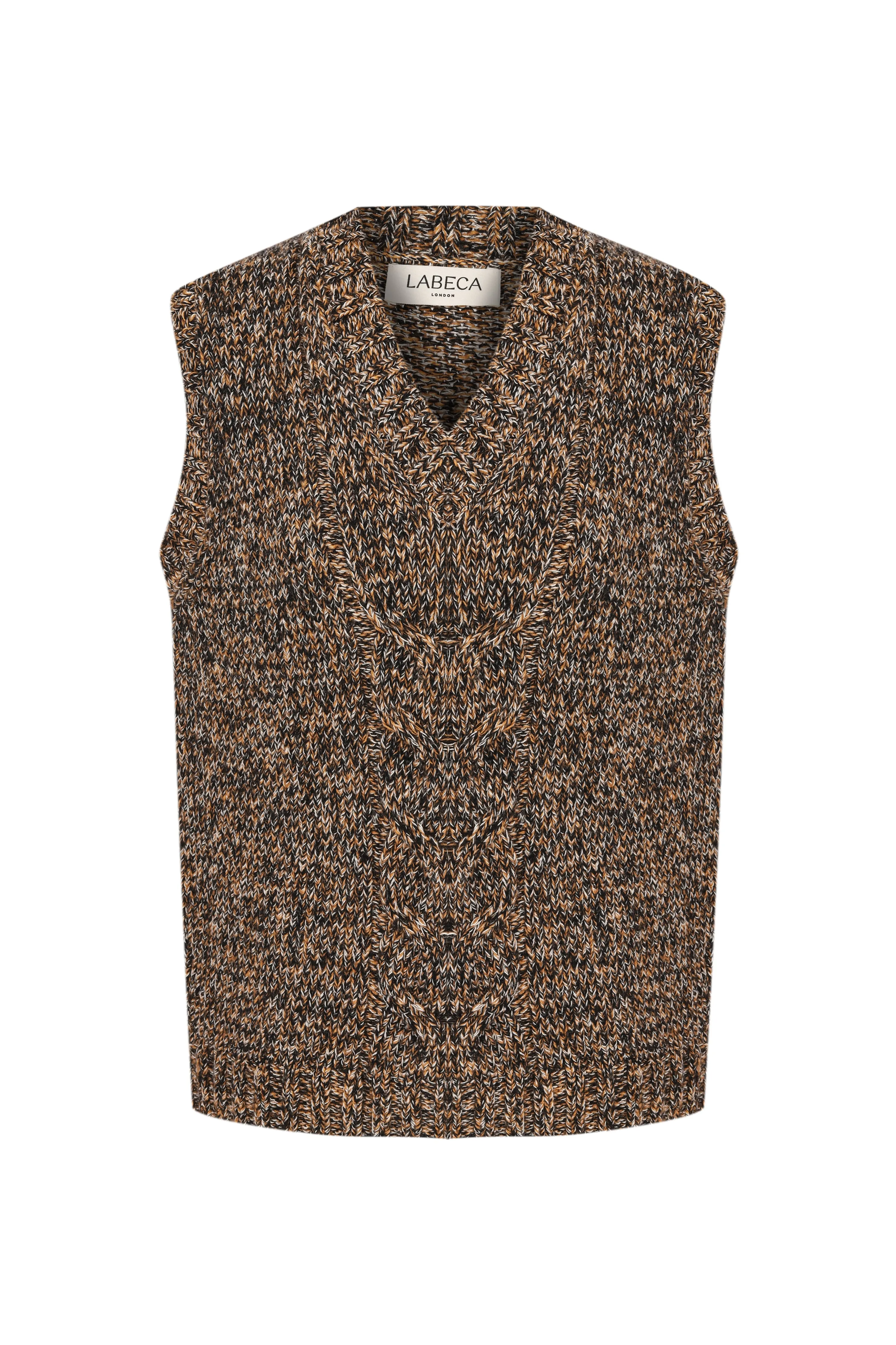 Orange Marl Wool Vest