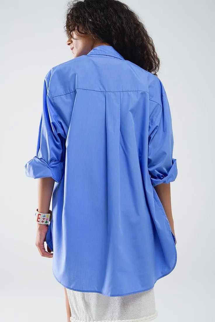 Oversized High Low Boyfriend Shirt