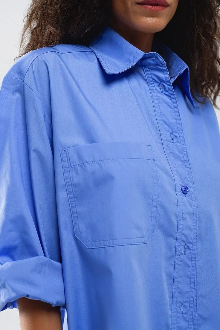 Oversized High Low Boyfriend Shirt