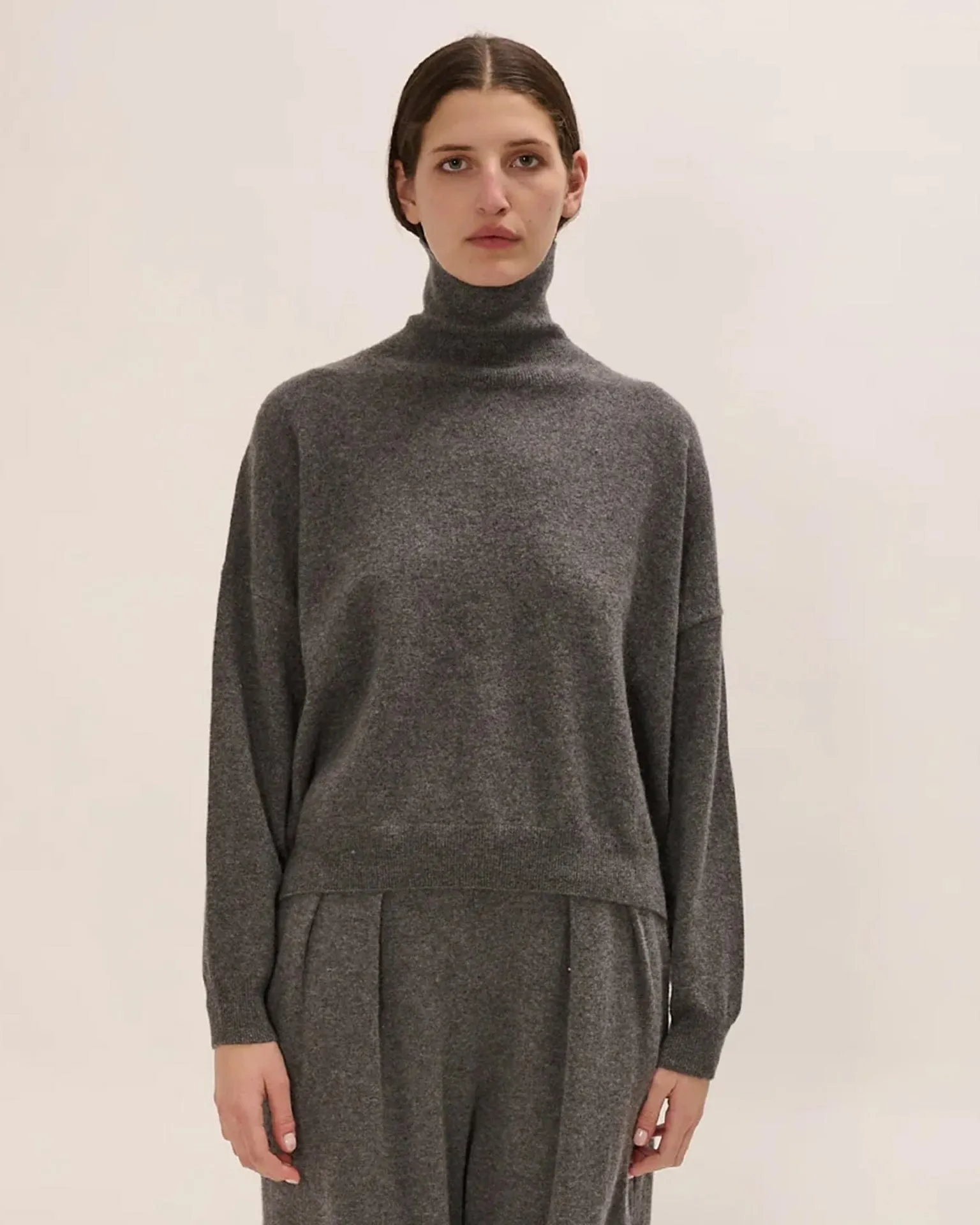 Paloma Turtleneck Sweater in Dark Heather Grey