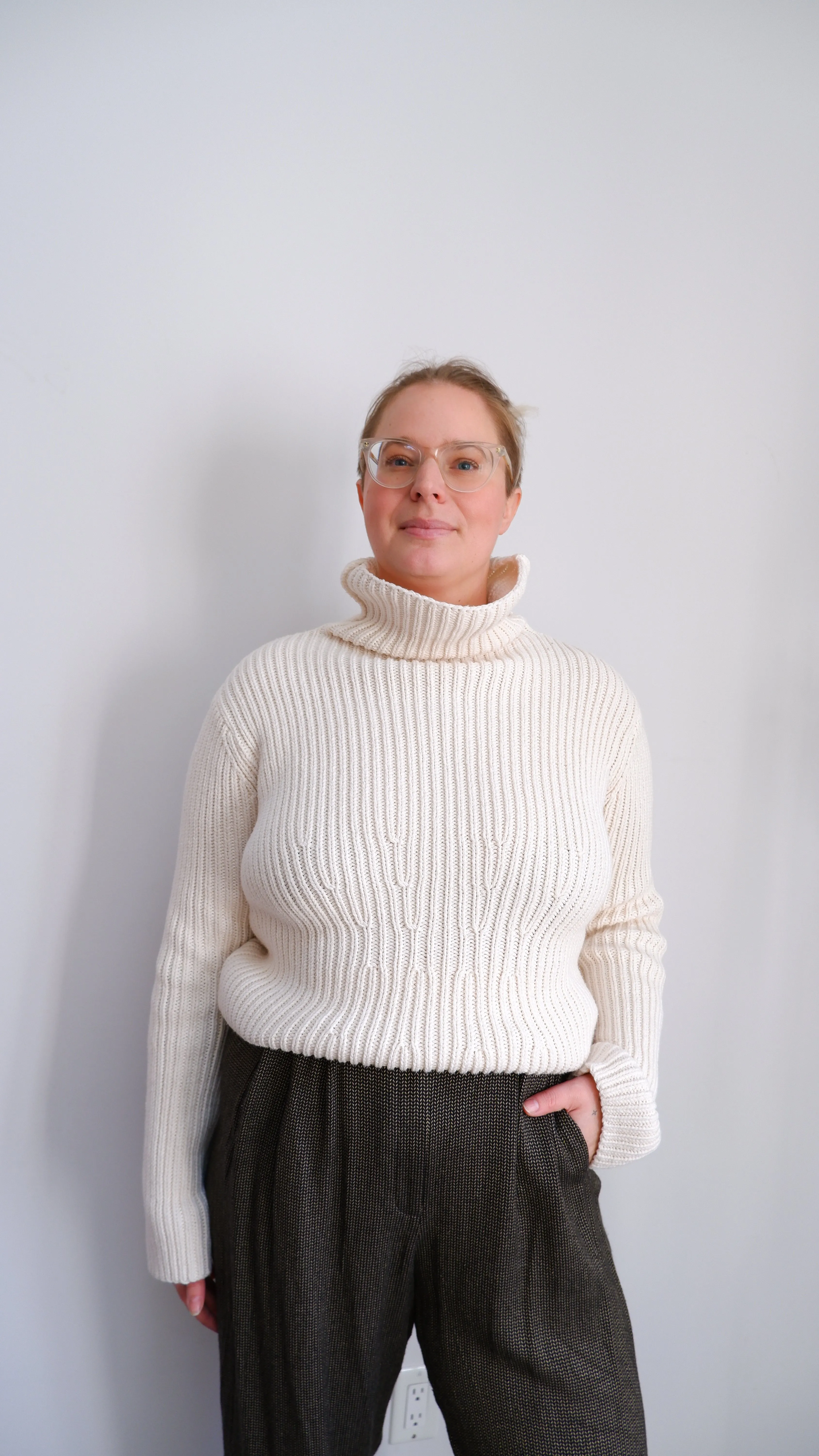 Part Two Chunky Ribbed Turtleneck - L