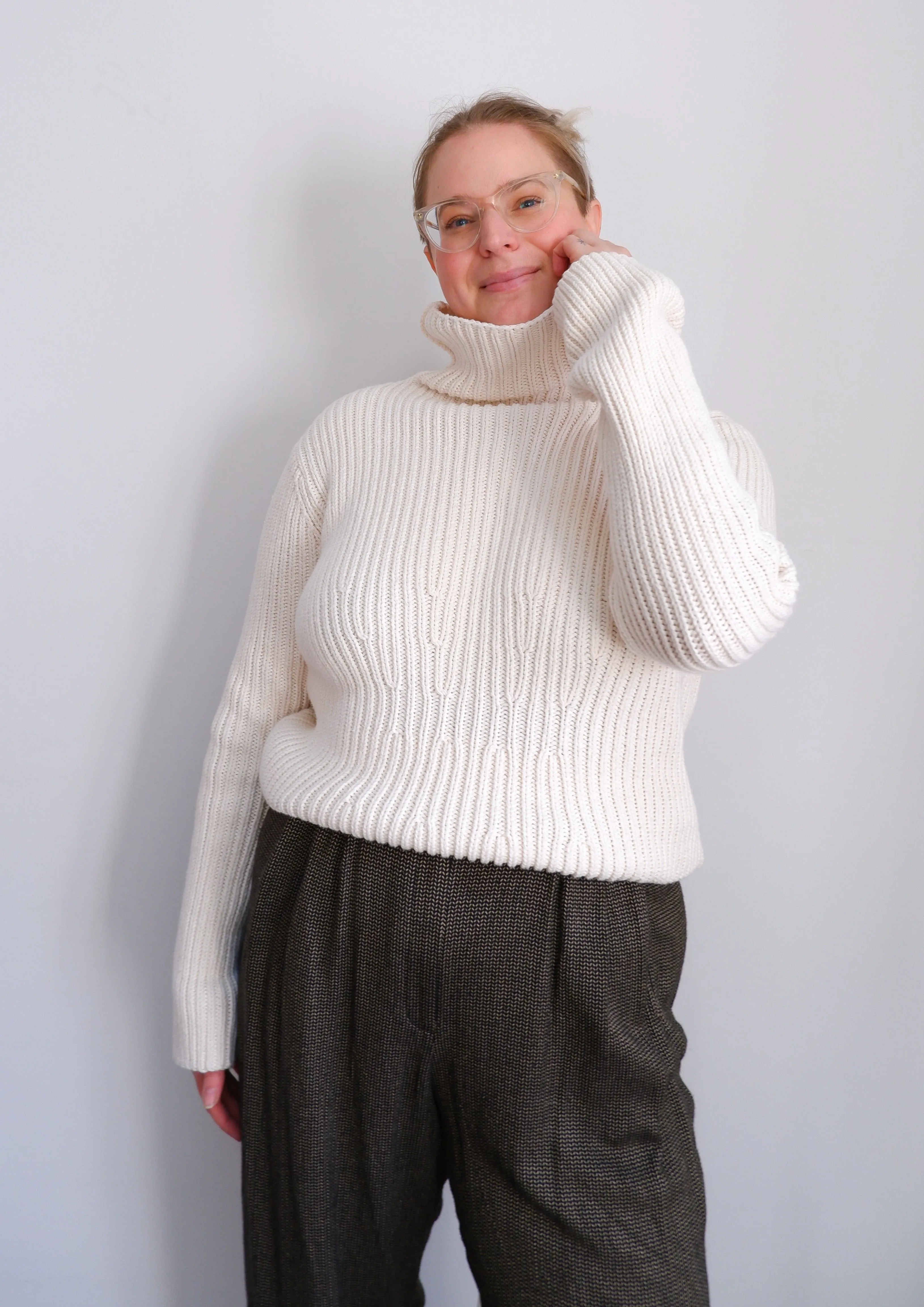 Part Two Chunky Ribbed Turtleneck - L
