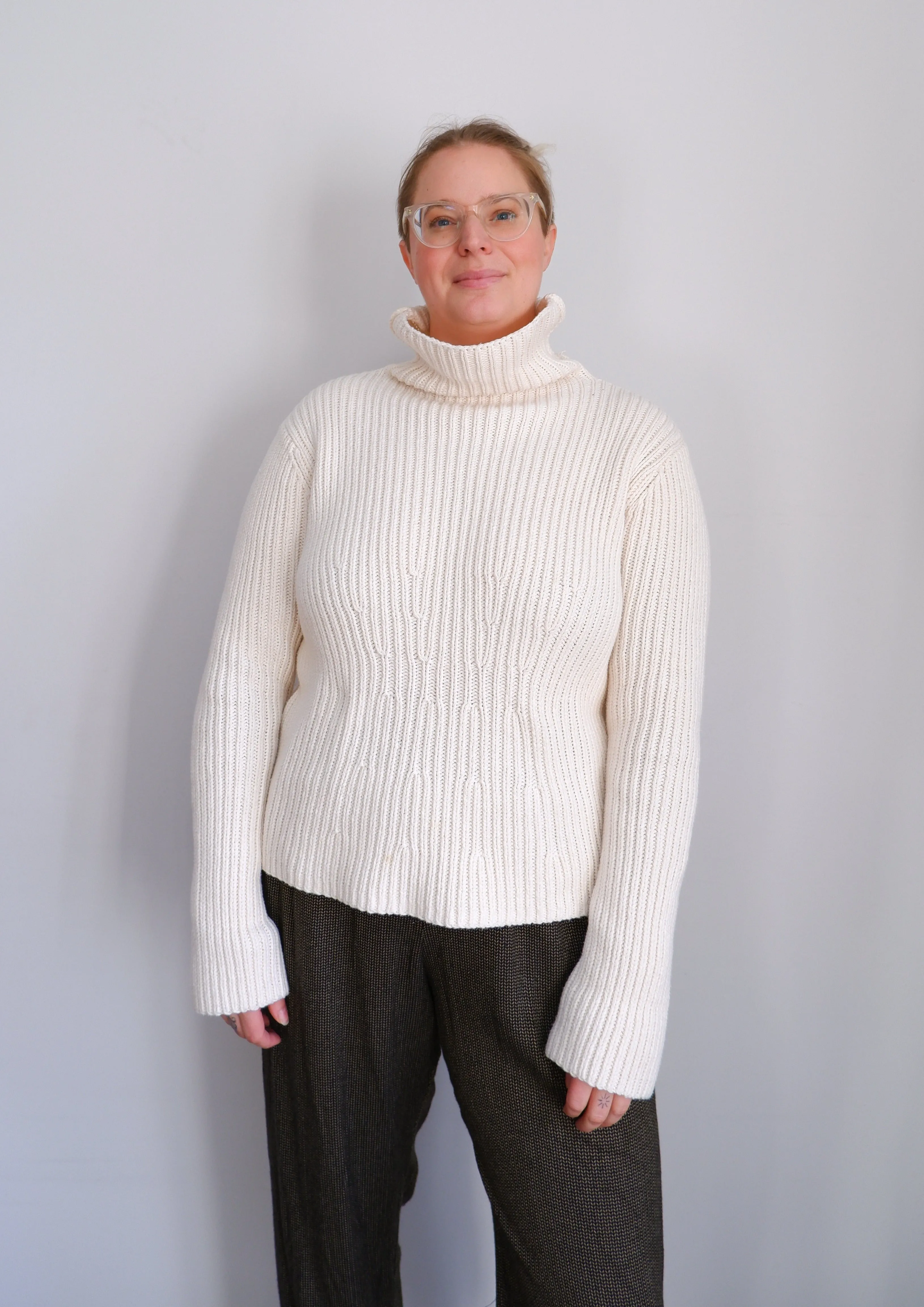 Part Two Chunky Ribbed Turtleneck - L