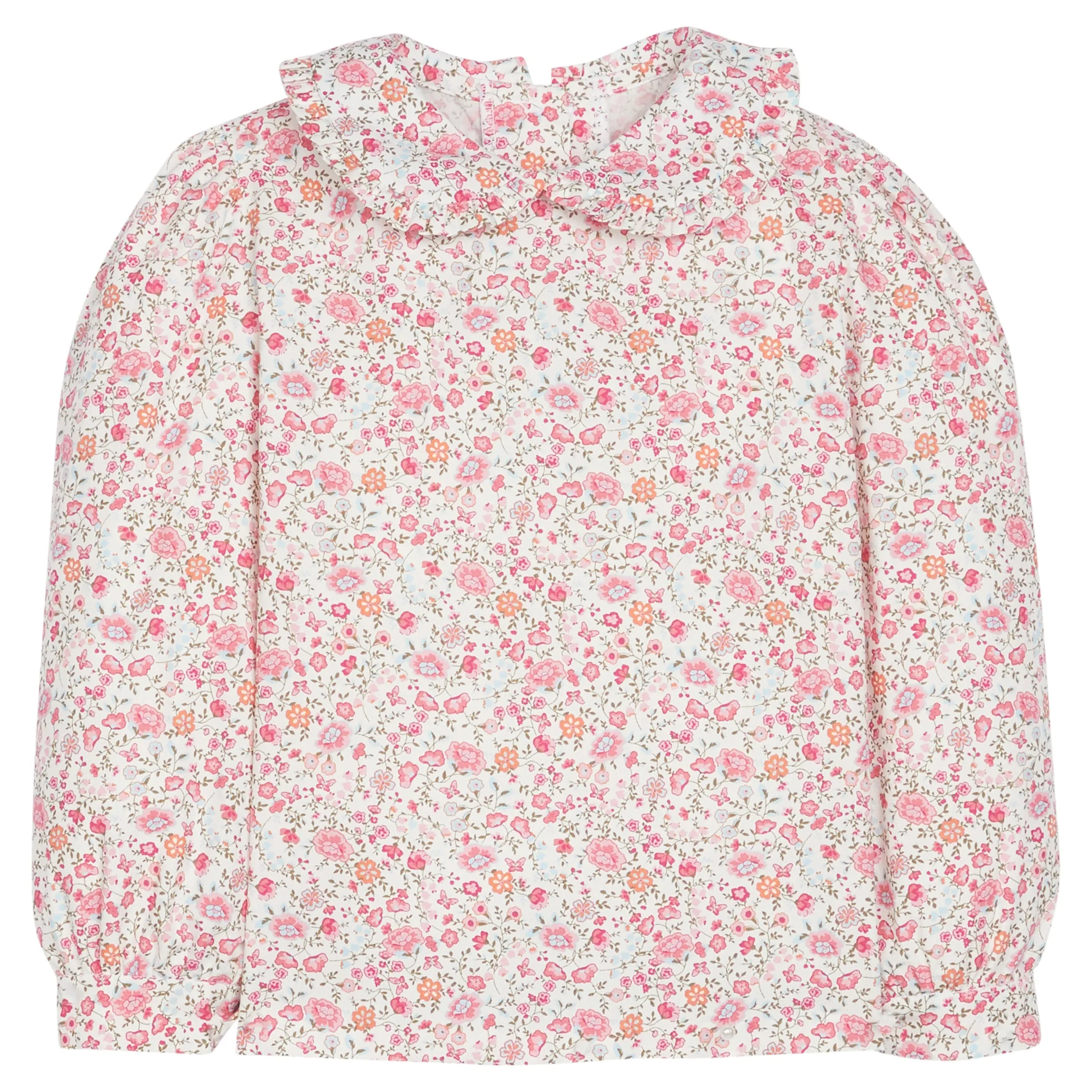 Pemberley Floral Ruffled Peter Pan Blouse