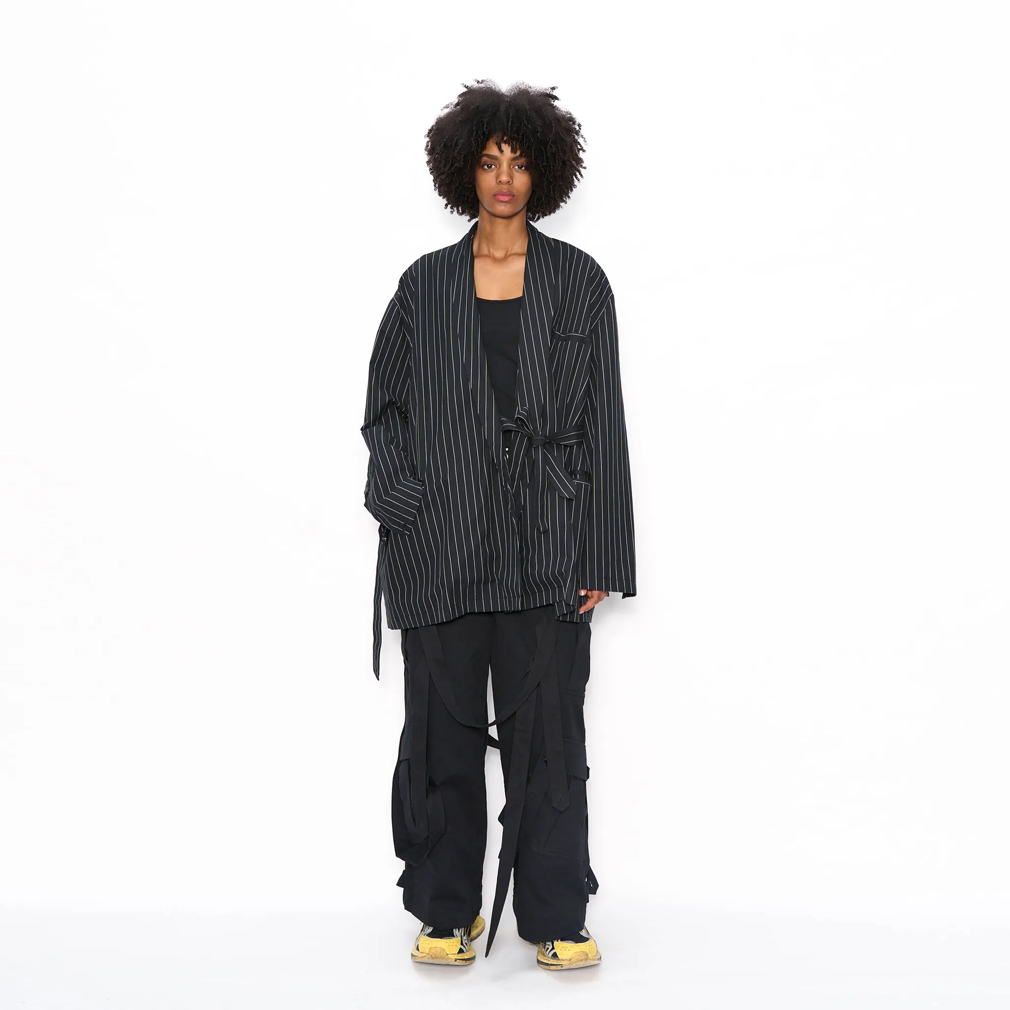 Pinstripe Kimono Jacket