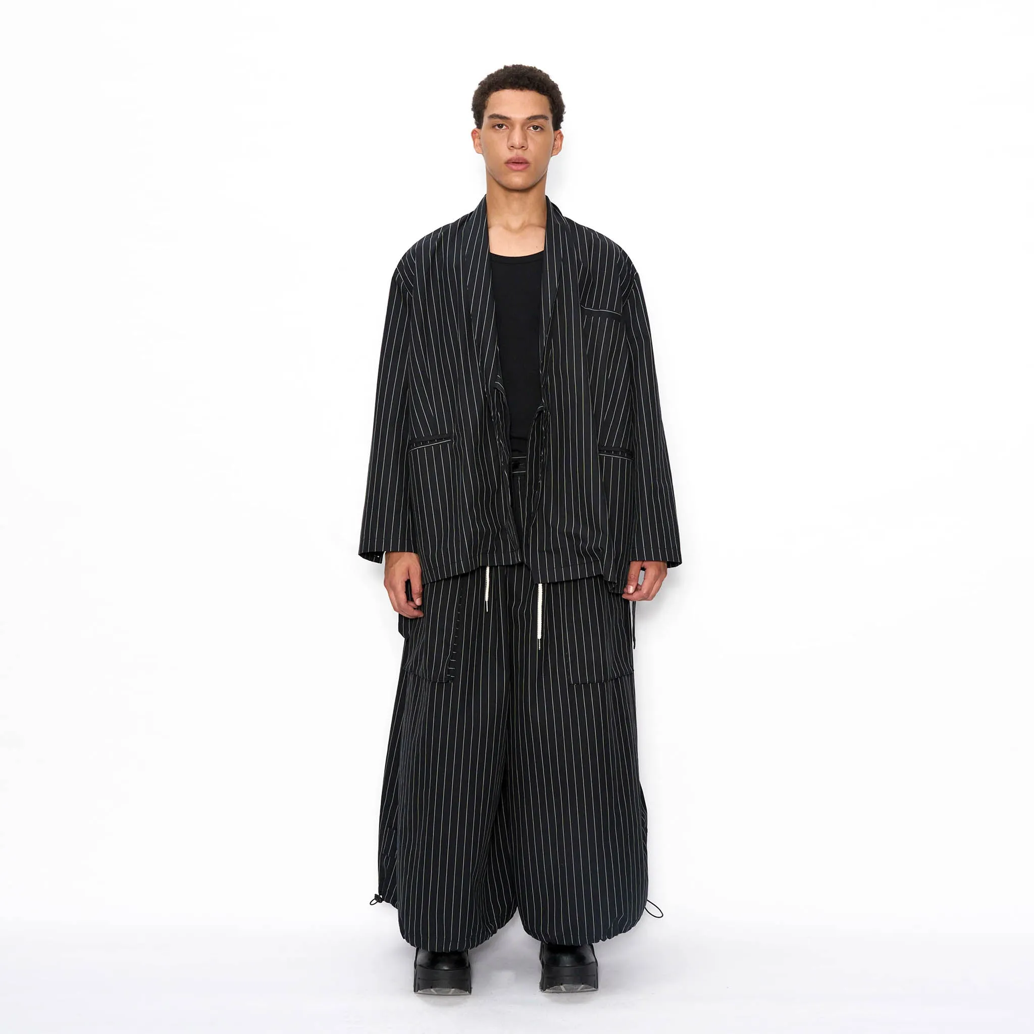 Pinstripe Kimono Jacket
