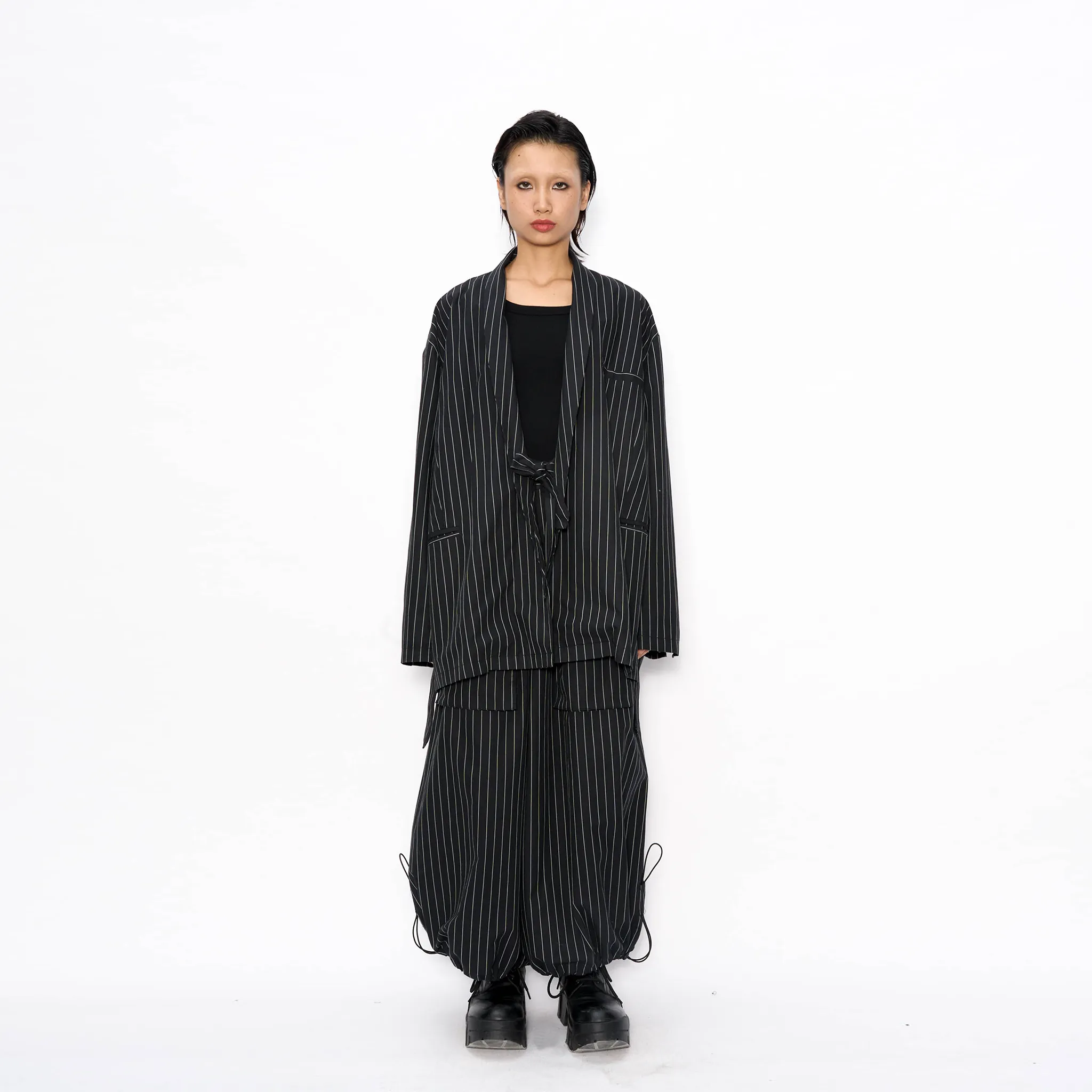 Pinstripe Kimono Jacket