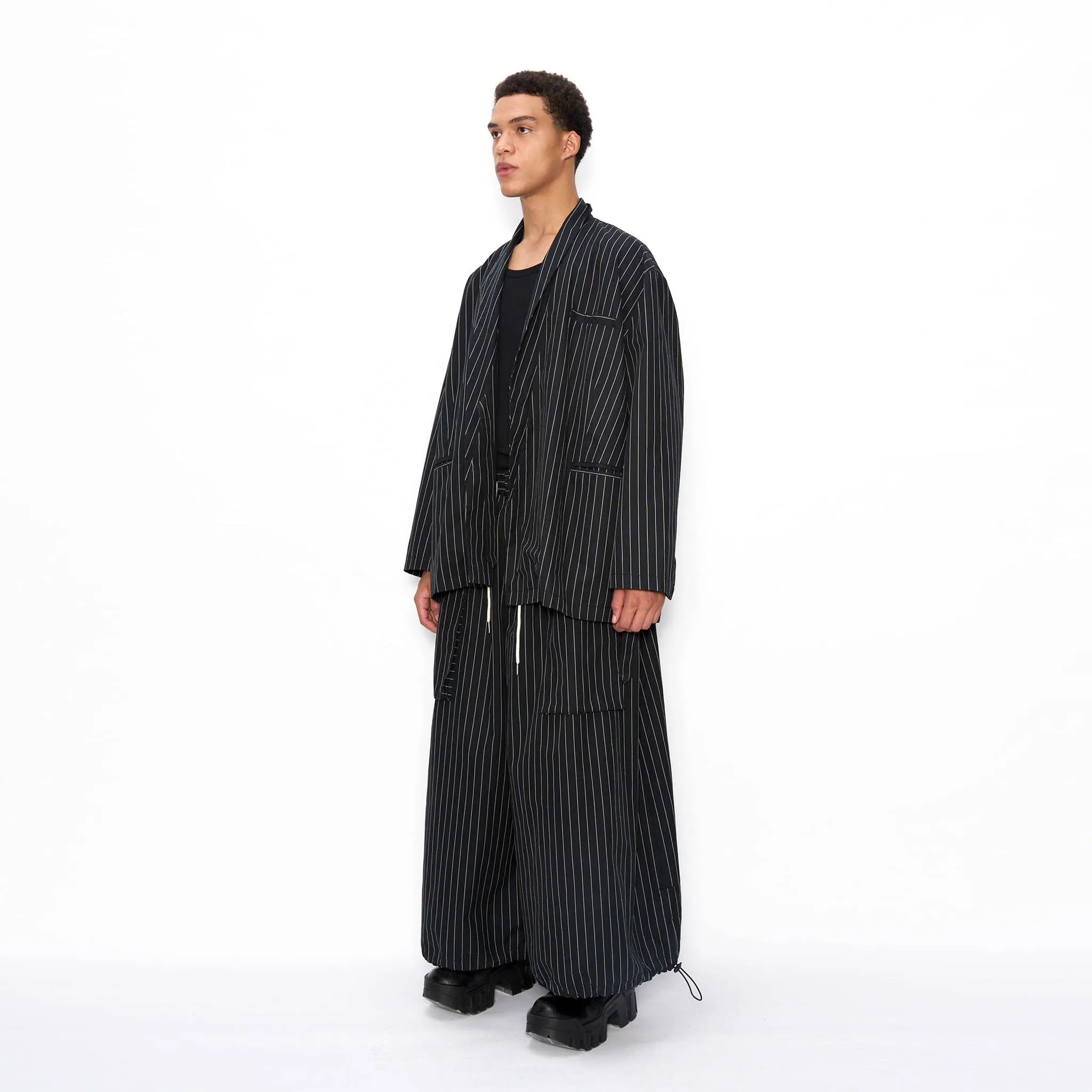 Pinstripe Kimono Jacket