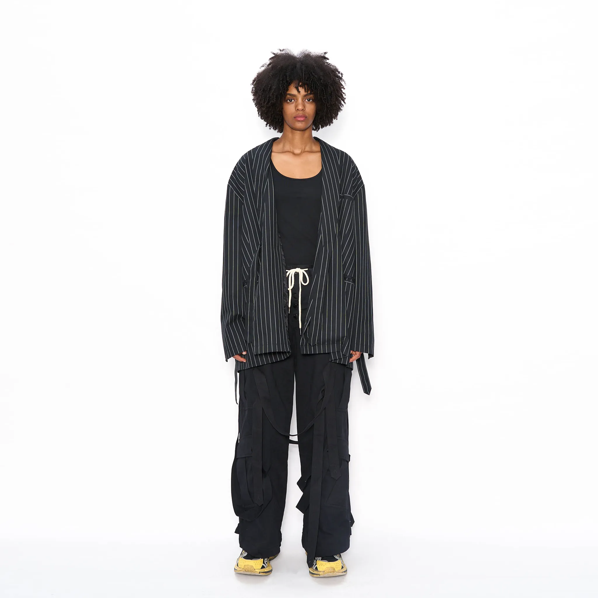 Pinstripe Kimono Jacket