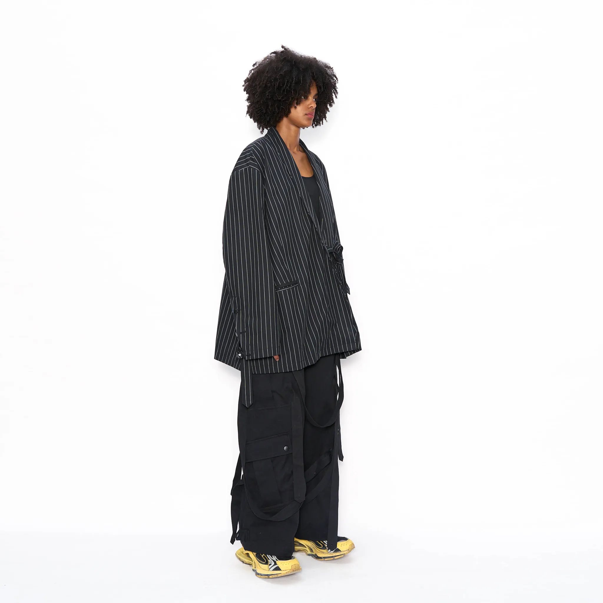 Pinstripe Kimono Jacket