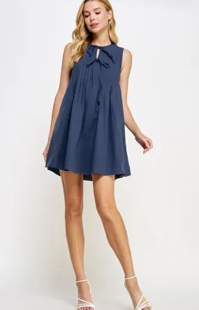 Pintuck Poise Mini Dress