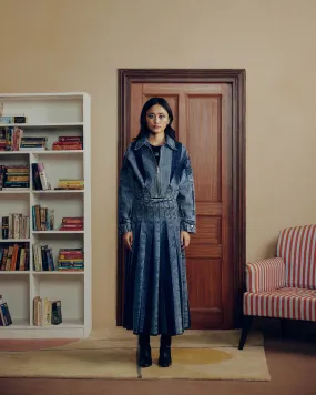 PLEATED DENIM COORD SET