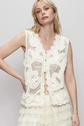 Pol Clothing Inc. Willow Crochet Vest – Boho-Chic & Effortless Layering