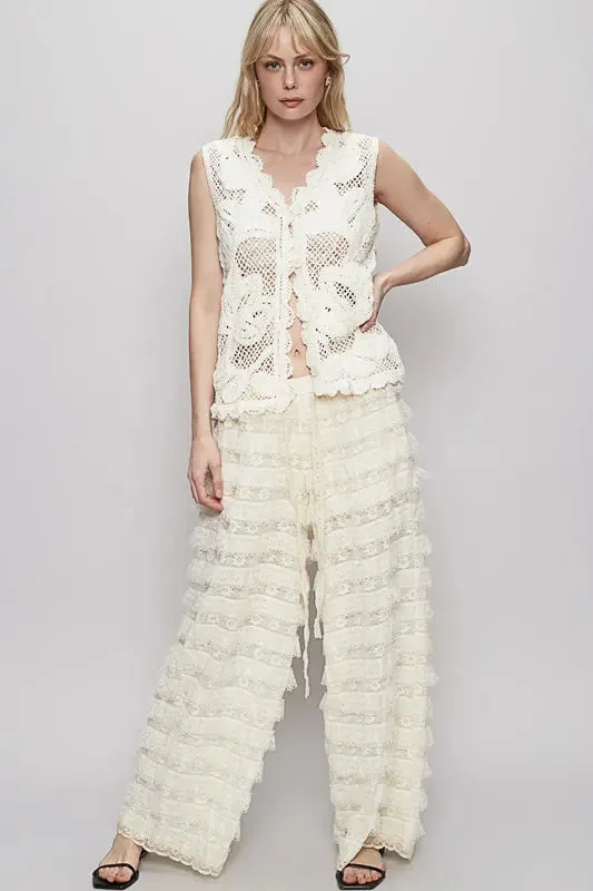 Pol Clothing Inc. Willow Crochet Vest – Boho-Chic & Effortless Layering