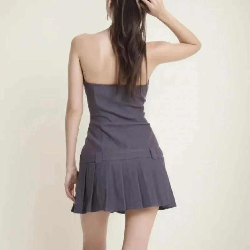 Rael Bustier Pleated Mini Dress