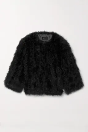 Roxy feather jacket in black