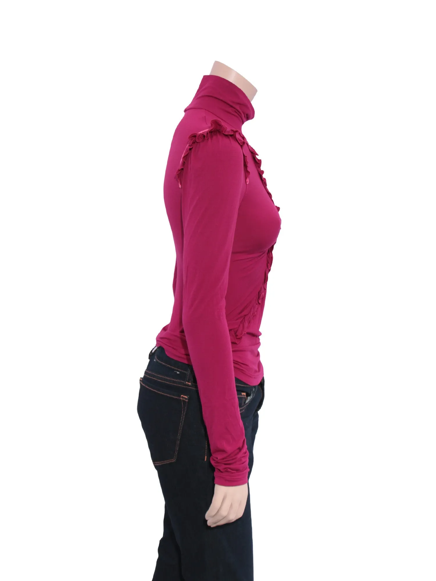 Ruffle Turtleneck