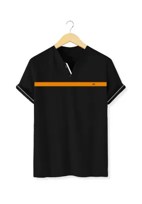 Ryusei Kaos Pria Nishizawa Button CMB Black