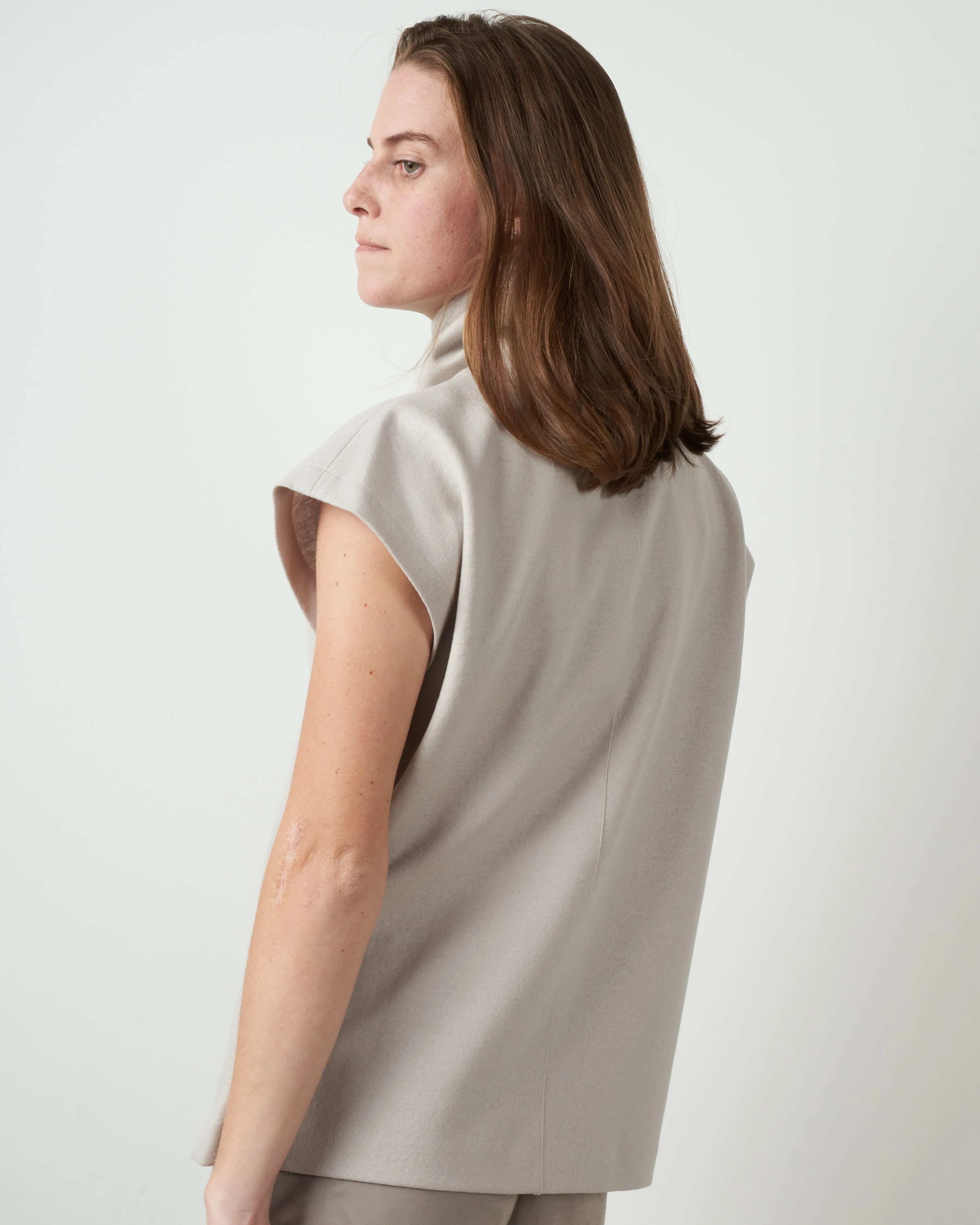 seamed turtleneck - mink