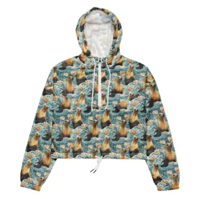 Seaside Sea Lion Women’s cropped Windbreaker
