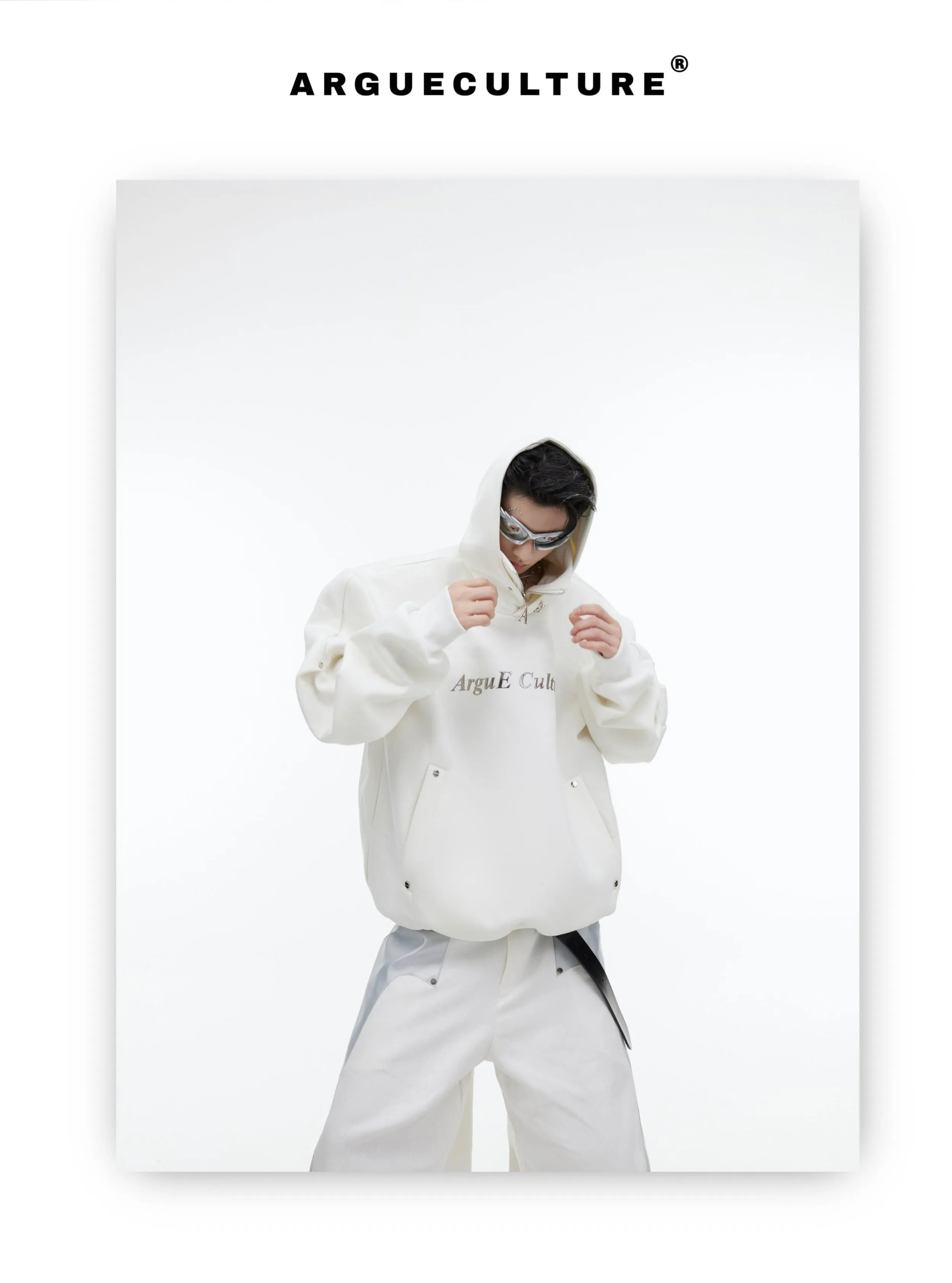 Sequin Blaze Metal Buttons Hoodie