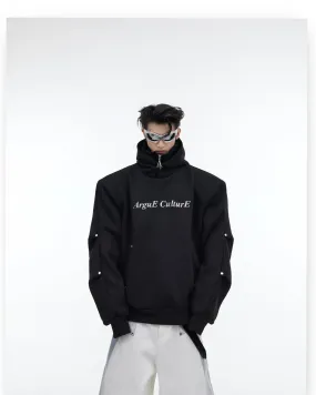 Sequin Blaze Metal Buttons Hoodie