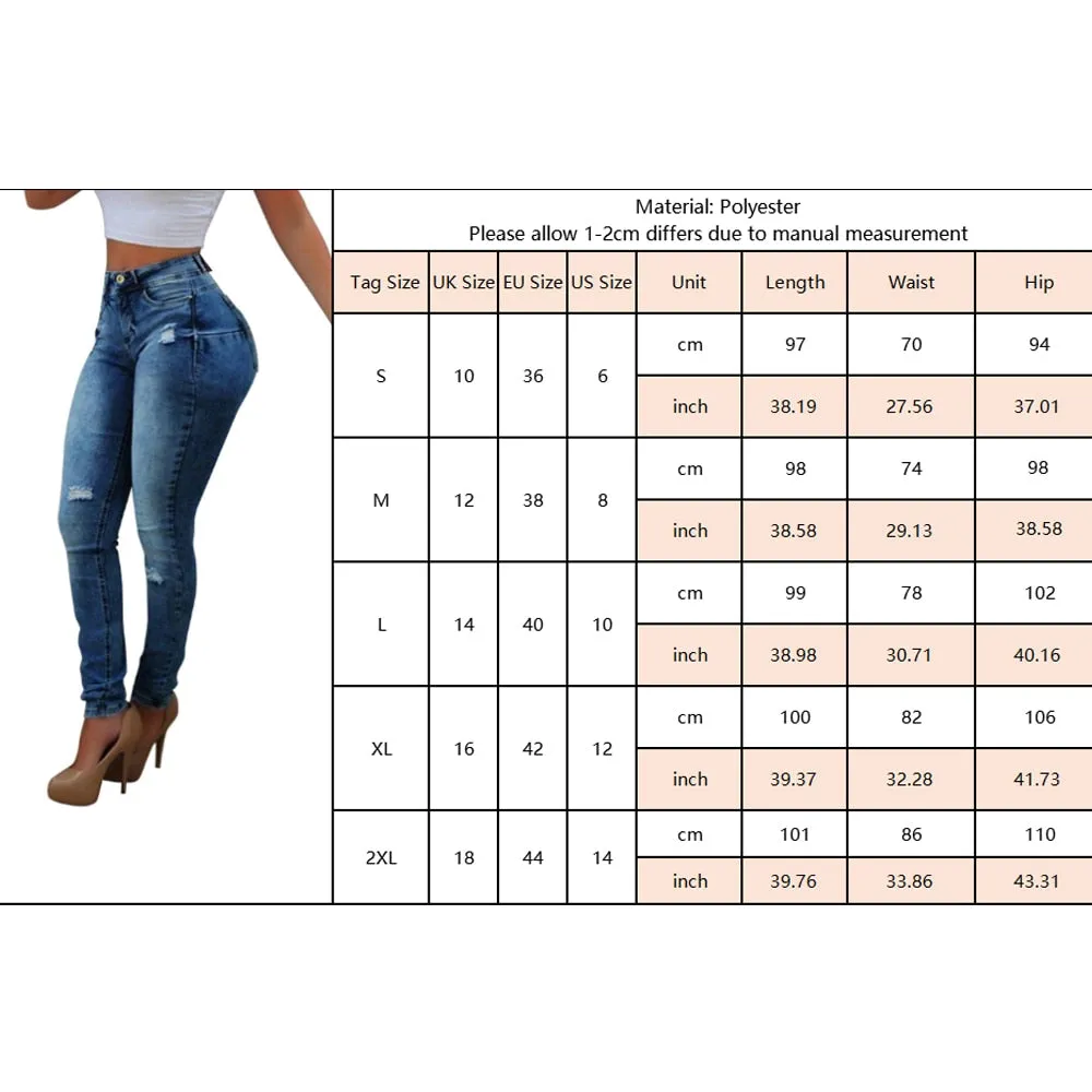 Sexy high Waist Jeans Woman Peach Push Up Hip Skinny Denim Pant Boyfriend Jean For Women Elastic Leggings blue jeans D30