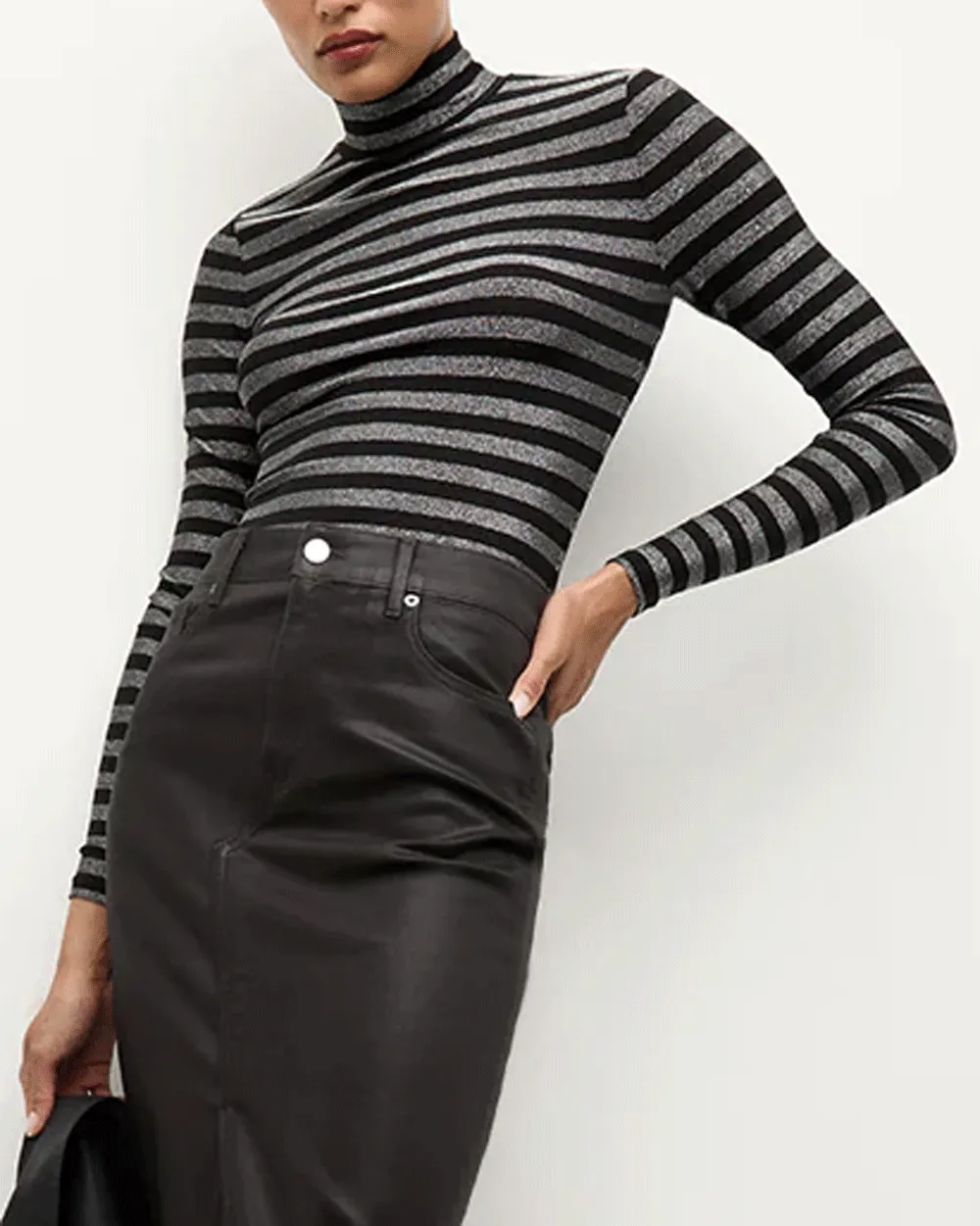 Silver Black Nate Top