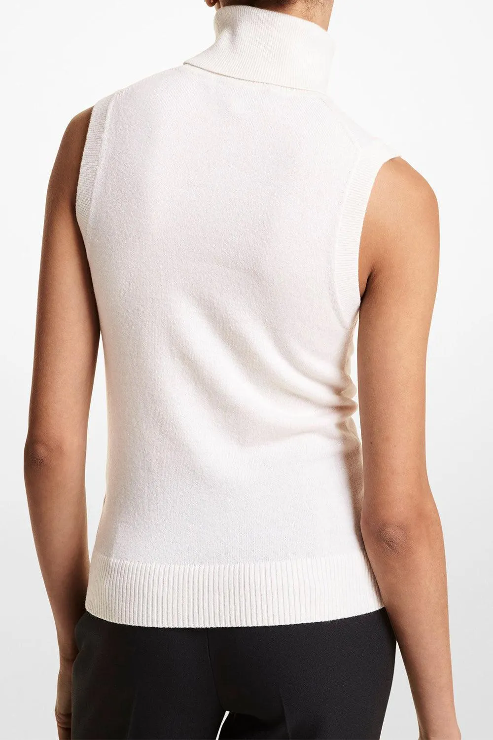 Sleeveless Turtleneck - Optic White
