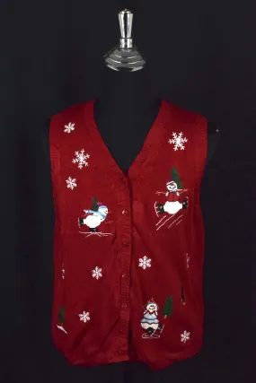 Snowman Knitted Vest