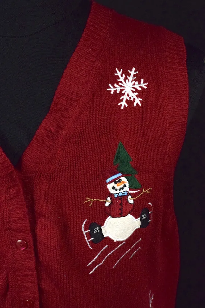 Snowman Knitted Vest